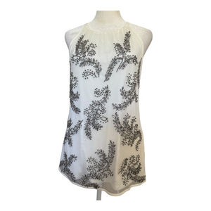 White House Black Market Exquisite White Tulle Beaded Tunic Bridal Holiday Party